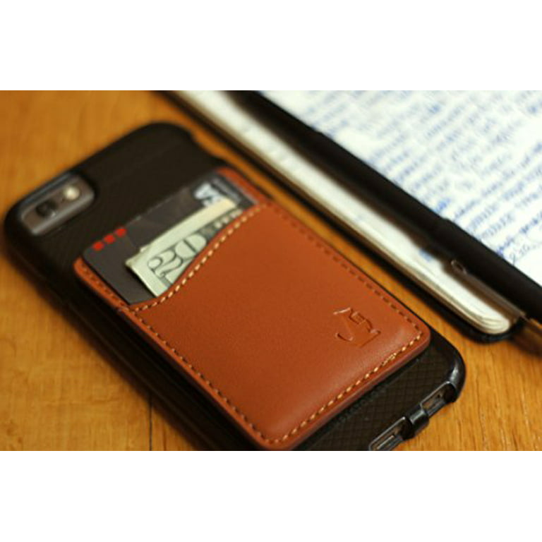 Premium Leather Phone Card Holder Stick On Wallet For Iphone And Android  Smartph