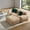 Camel, variant on Demi Bonn 2-Seat Modular Sofa, Luxury Corduroy Fabric, Chaise Lounge Design, Curved Armrests, Ergonomic Support, High-Resilience Sponge & Anti-Slip Base, for Living Room Bedroom, Gray