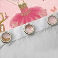 thumbnail image 5 of Homewish Kawaii Ballet Princess Black Out Curtains for Kids, Flower Deer Elk Curtains Pack of 2 (42x63 Each), Pink Sequin Print Bedroom Curtains, Curtains and Drapes Decor, 5 of 7