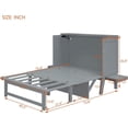 thumbnail image 4 of Tabaray Modern Full Size Murphy Bed with USB Port and Removable Shelves on Each Side, Wood Mobile Murphy Chest Bed, Muti-Functional Cabinet Bed for Kids Teens Adult (Gray+Full-60), 4 of 18