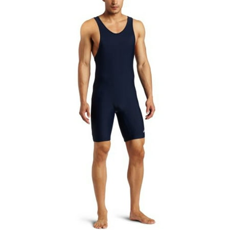 Mens Singlet Navy Activewear Stretch Scoop Neck XS
