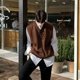 thumbnail image 4 of Suéteres de punto sin mangas lisos para hombre, ropa de color liso para hombre, chaleco con cuello en V, blanco, grueso, coreano, para invierno y otoño, 4 of 4
