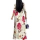 thumbnail image 3 of Vestido largo PinkPatty para mujer, cuello en V, manga 3/4, talla grande, 3 of 8