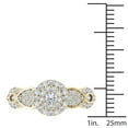 thumbnail image 4 of 1/2 Carat T.W. Diamond Criss-Cross Shank Cluster Halo 10kt Yellow Gold Engagement Ring, 4 of 5
