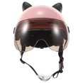 thumbnail image 4 of Casco decorativo universal para ciclismo, casco de media cara con orejas de gato, casco para montar al aire libre, casco de bicicleta eléctrica de verano., 4 of 7