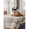 thumbnail image 6 of Vintage Sunflower Truck Table Cloth, Waterproof Tablecloth for Rectangle Tables, Wooden Yellow Summer Botanical Floral Reusable Washable Fabric Table Cover for Restaurant Kitchen Dining 52"x70", 6 of 9