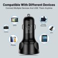 thumbnail image 4 of Cargador de Coche FLhrweasw 66W PD QC3.0 4 Puertos USB Tipo C Negro, 4 of 9