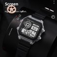 thumbnail image 5 of Yajisi Men's Electronic Sports Watch Waterproof Digital Wristwatch Luminous Alarm Transparent Blue, 11.42 inches / 29 cm, 5 of 9