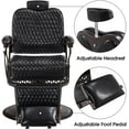 thumbnail image 6 of BarberPub Heavy Duty Metal Vintage Barber Chair All Purpose Reclining Hydraulic Spa Chair Hair Styling Equipment 9216 Black, 6 of 7