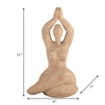 thumbnail image 5 of Yoga Figurine Statue - Boho Meditation Sculpture - Resin Polyresin - Casual Home Decor for Living Room, Bedroom, Office - 11" Brown, 5 of 12