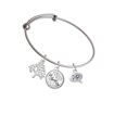 thumbnail image 2 of Delight Jewelry Silvertone Emoticon :-P - Cheeky - Silvertone Let Things Go Tree Charm Bangle Bracelet, 2 of 4