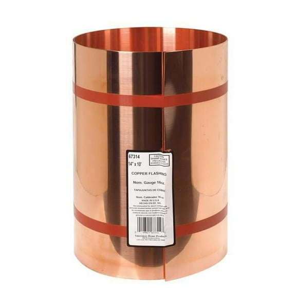 Amerimax Home Product 67314 14 in. x 10 ft. Copper Flashing Roll - Copper