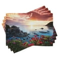 thumbnail image 1 of Ambesonne Beach Place Mats Set of 4, Poppy Carnations Spring, Standard Size, Multicolor, 1 of 6
