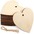thumbnail image 1 of Recortes de madera IMIKEYA en forma de corazón, 50 unidades, 6 x 6 x 0,2 cm, manualidades, 1 of 9