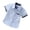 185Blue620, variant on Summer Small Children Short Sleeved Casual Shirt With Round Neck And Round Dot Print On The Front For Sailing. Classic Toddler Blouses Tops