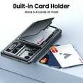 thumbnail image 5 of Oupeigar for Samsung Galaxy S24 Plus Phone Case,with RFID Cards Holder (Store 4 Cards) & Camera Cover & Kickstand,Shockproof Silicone Case-Black, 5 of 9