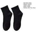 thumbnail image 7 of comerut 1 Pair Unisex Socks Thickened Elastic Anti-slip Mid-tube Solid Color Floor Socks Warm Soft No Ddor Sweat Absorption Lady Winter Socks, 7 of 7