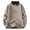 Khaki, variant on Men's Big and Tall Casual Printing Round Neck Striped Knit Sweater