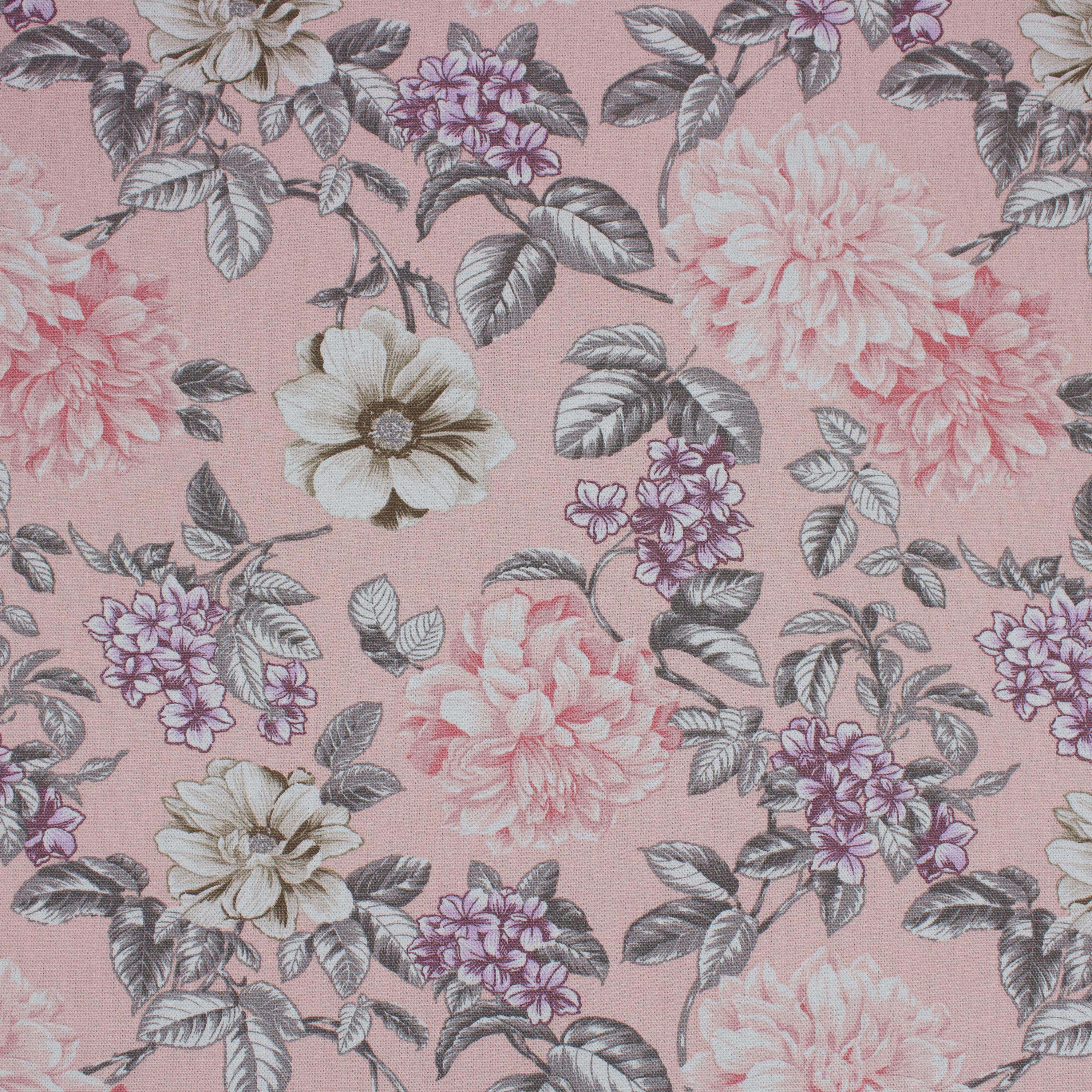 Better Homes & Gardens 100% Cotton Flower Garden Blush, 2 Yard Precut