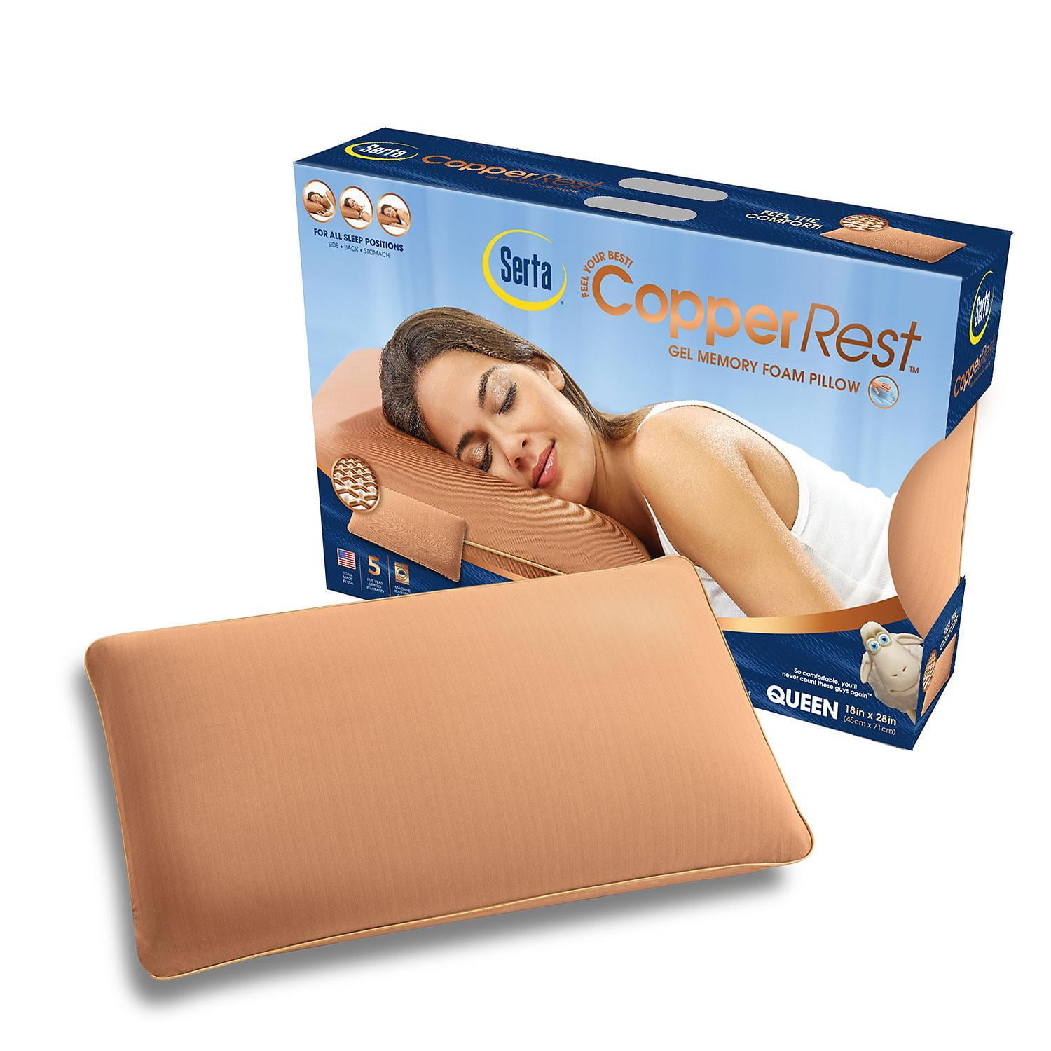 Serta copperrest gel clearance memory foam pillow
