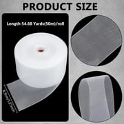 54.6 Yards Translucent Drapery Buckram 3.2 Inch White Heading Tape Sew-in Fabrics Drapes for Home Sewing Window Curtains Garment Accessories diy