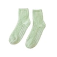 thumbnail image 1 of Sonducket 1 par de calcetines de poliéster para mujer, reutilizables, elegantes, informales, transpirables, térmicos, antideslizantes, para Medias Verde, 1 of 6