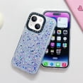thumbnail image 4 of Compatible with iPhone 14 Luminous Case Glow in The Dark Noctiluncent Fluorescent Case for Women Girls Glitter Bling Sparkling Slim Soft Bumper Protective Shockproof Phone Cover,Purple, 4 of 11