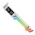 thumbnail image 3 of Temperature Display Graphics Card Bracket 5V 3PIN ARGB AURA SYNC Graphics Card VGA Holder Height Adjustable,1 x graphics card bracket,White, 3 of 6