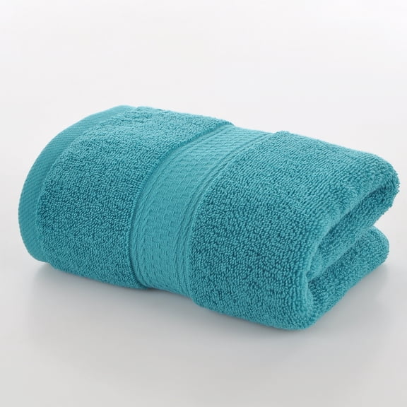 XmhyTop-A Towels, 2 Pack 70*40cm Washcloth Soft Cotton Guest Towels, Absorbent Bathroom Accessories for Daily Use Facial Cleansing,Blue Green