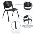thumbnail image 2 of HERCULES Series 880 lb. Capacity Black Plastic Stack Chair with Oval Cutout Back and Black Frame, 2 of 9
