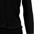 thumbnail image 2 of YEMAK Women's Knit Cardigan Sweater – 3/4 Sleeve Crewneck Basic Classic Casual Button Down Soft Lightweight Top, 2 of 11