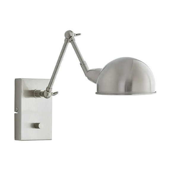 Adesso  Modern Wall Lamp Brushed Steel Nickel Brushed
