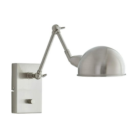 

Adesso 12 H Swing Arm LED Pharmacy Wall Lamp Brushed Steel Metal Finish