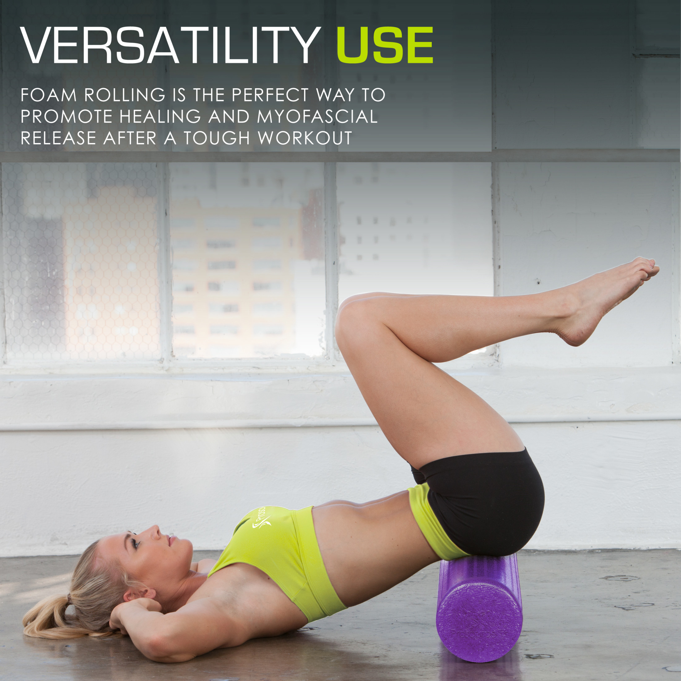 Prosourcefit High-Density Foam Roller 12 In Purple photo 5