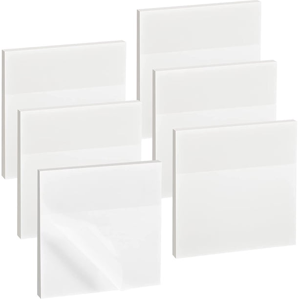 300 hojas de notas adhesivas transparentes, 3.0 x 3.0 in, notas adhesivas transparentes, autoadhesivas, impermeables, translúcidas, para anotación y rastreo de libros, notas adhesivas transparentes JM