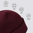 thumbnail image 4 of BASSDASH Winter Stretchy Knit Beanie Hats Soft Warm for Men Women Lightweight Stylish Unisex Cuffed Beanies, 4 of 5