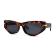 thumbnail image 2 of Womens Mod Square Cat Eye Thick Plastic Sunglasses Tortoise Black, 2 of 4