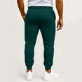 thumbnail image 4 of Men's Tall Fleece Sweatpants Long Drawstring Joggers with Pockets, Relaxed Fit for Lounge & Casual Athletic Wear​ Dark Green M, 4 of 4