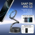 thumbnail image 5 of Andey Magsafe Car Phone Mount, Car Mount Phone Holder with Magnetic Disk, Suit for iPhone 12 13 14 15 and Android Phone, Black, 5 of 9