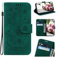 thumbnail image 1 of Allytech Case for Galaxy A53 5G, Embossed Flower Butterfly PU Leather Card Slots Kickstand Detachable Wrist Strap Flip Wallet Anti-Scratch Magnetic Snap Case for Samsung Galaxy A53 5G 6.5" 2022, Green, 1 of 6