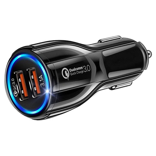 fastboy USB Car Charger 2 Port LED 3 .1 Universal Phone Fast Charging for Automobile Dual Charge Adapter No.01 1Set