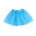 thumbnail image 2 of YOUYEDIAN Skirts for Kids Puffy Tulle Girls Tutu Skirt Summer Ballet Skirts for Girls Plain Stretchy Waist Princess Skirt,Sky Blue One Size, 2 of 8