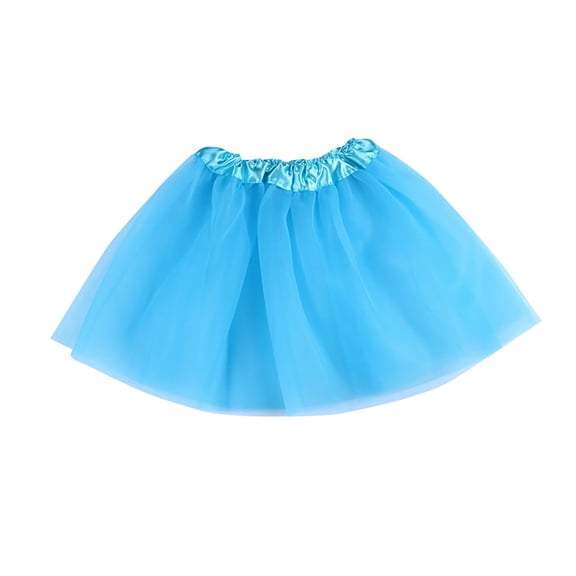 Girl Tutu Skirt 3-Layered Tulle Skirts for Little Girls Fluffy Ballet Dress Up for Party,2-8 Years Old Sky Blue One Size