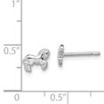 thumbnail image 2 of Sterling Silver Rhodium-plated Children's Horse Post Earrings QE11836, 2 of 2