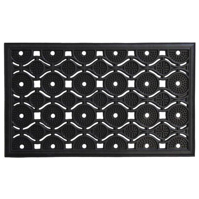 Calloway Mills 103621830 18 x 30 in. Nobe Rubber Rectangular Doormat, Black