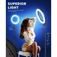 thumbnail image 3 of Kaiess 10.2 Selfie Ring Light with 65 Adjustable Tripod Stand & Phone Holder for Live Stream/Makeup, Upgraded Dimmable LED Ringlight for Tiktok/YouTube/Zoom Meeting/Photography, 3 of 5