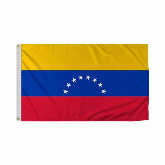 Promopatriot Venezuela Country Flag 3x5 Ft Outdoor Nylon Double Stitched Edges Canvas Header Brass Grommets 3'x5' Venezuela