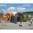 thumbnail image 3 of PORTAL 8 Person Family Camping Tent, Portable Cabin Tent with Rainfly and Screen Porch, 20ft * 8ft * 74in, Orange, 3 of 7