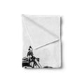 thumbnail image 2 of Manly Soft Flannel Fleece Blanket, Custom Motorcycle Horsepower Adventurous Journey Freedom Ride Masculine Vehicle, Cozy Plush for Indoor and Outdoor Use, 70" x 90", Grey Black White, by Ambesonne, 2 of 5