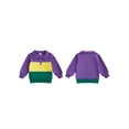 thumbnail image 2 of BemeyourBBs Toddler Baby Boy Girl Carnival Sweatshirt Mardi Gras Outfit Long Sleeve Half Zipper Color Block Pullover Tops, 2 of 9